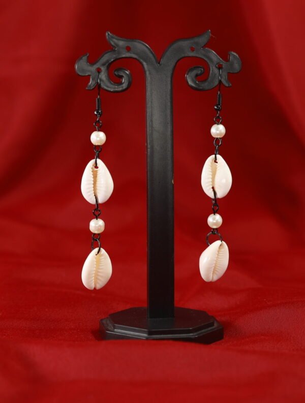 Elevate Your Style with Double Layered Cowrie Shell Earrings