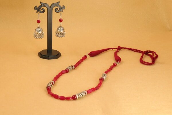 Elegant Maroon Beads Set