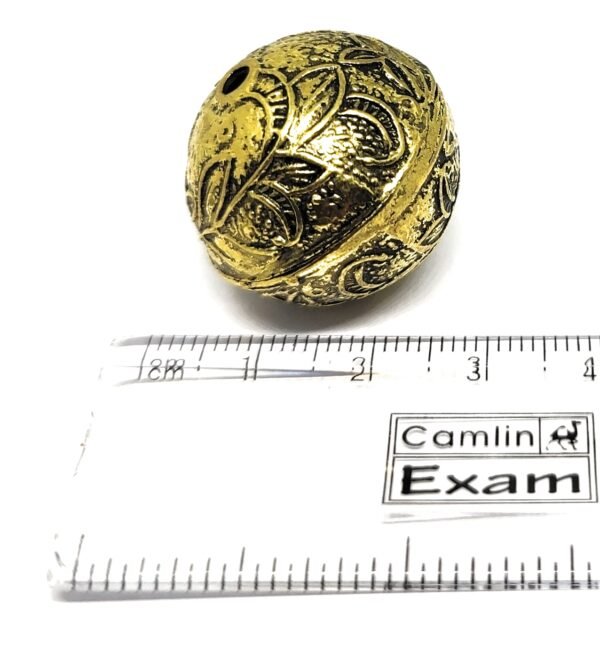 Pack of 4 different Oxidised Gold Metal Beads for Jewellery Making - Image 2