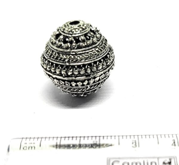 Silver Oxidised Metal Balls - Pack of 5 - Image 4
