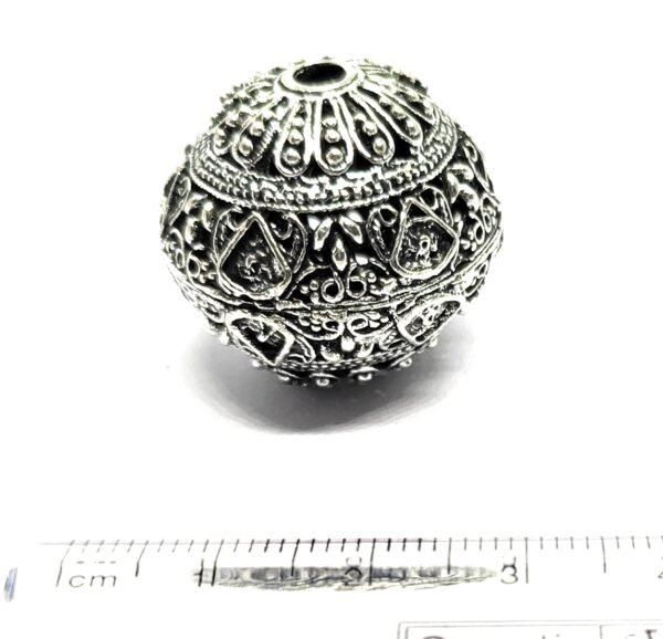 Silver Oxidised Metal Balls - Pack of 5 - Image 6