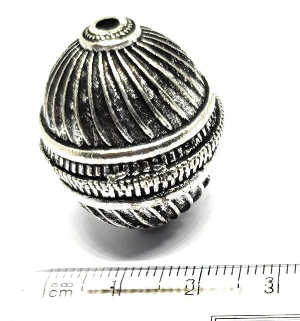 Silver Oxidised Metal Balls - Pack of 5 - Image 4