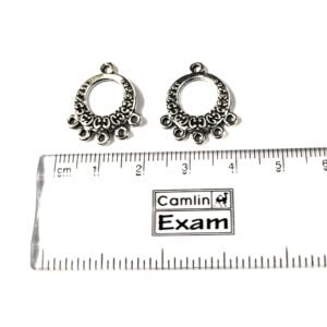 5 Loop Mini Chandbali Oxidised Silver (Pack of 10)