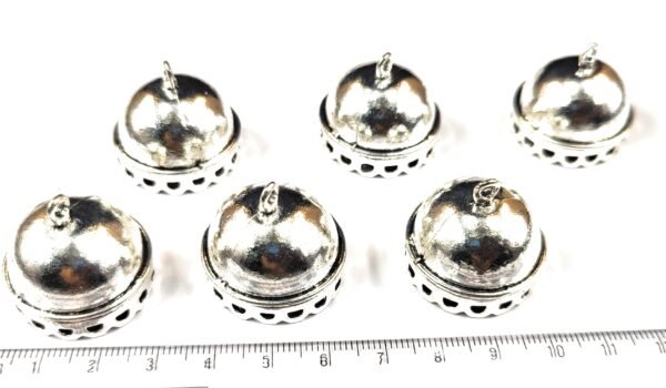 Silver Oxidised Jumka Base for Earrings Crafting pair of 3