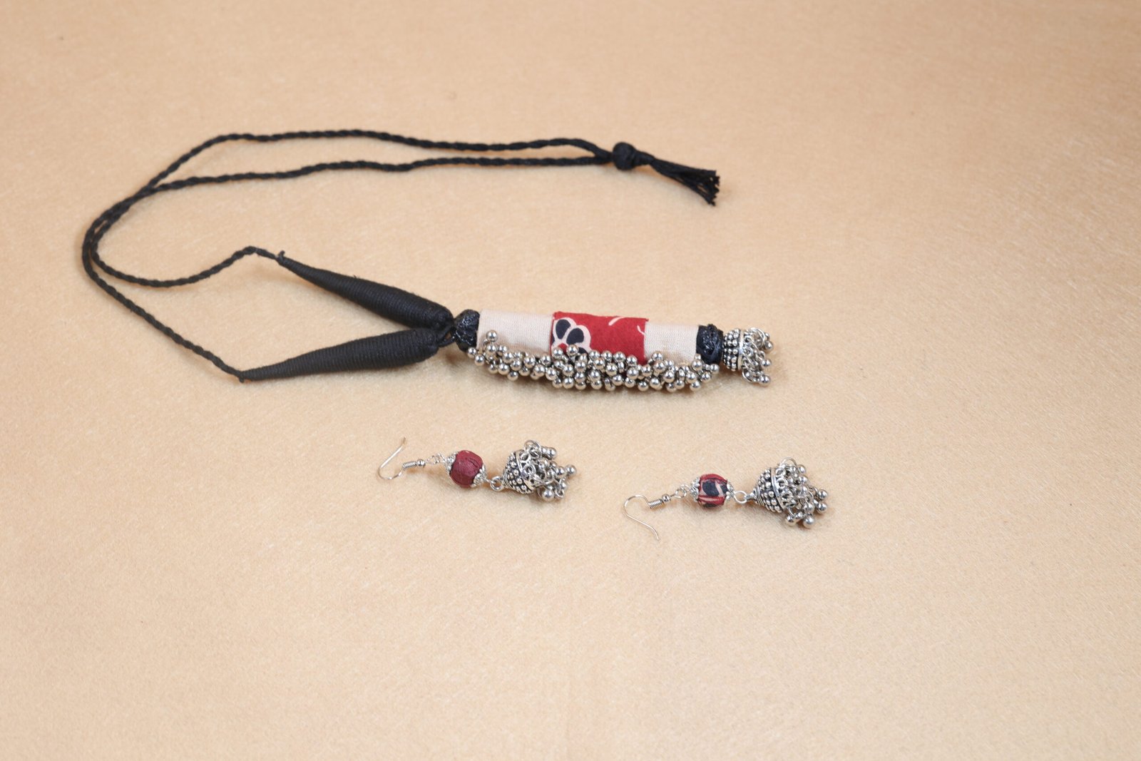 Handmade Statement Fabric Jewelry Set