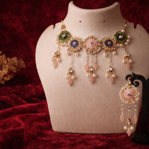 Meenakari Kundan Necklace Set