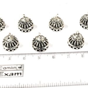 Small Silver Oxidised Jumka Base Pack of 5 Pairs