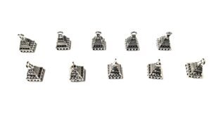 Silver Oxidised Jumka Base Small Size Pair of 5