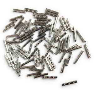 30 - Small silver oxidized tube connectors